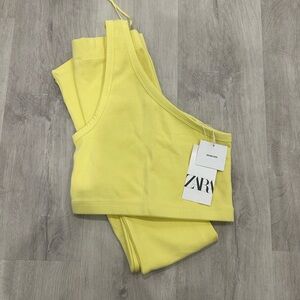 Zara yellow seamless active wear set